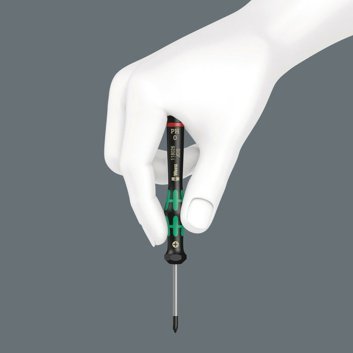 Wera 2050 PH Screwdriver for Phillips screws for electronic applications, PH 000 x 40 mm