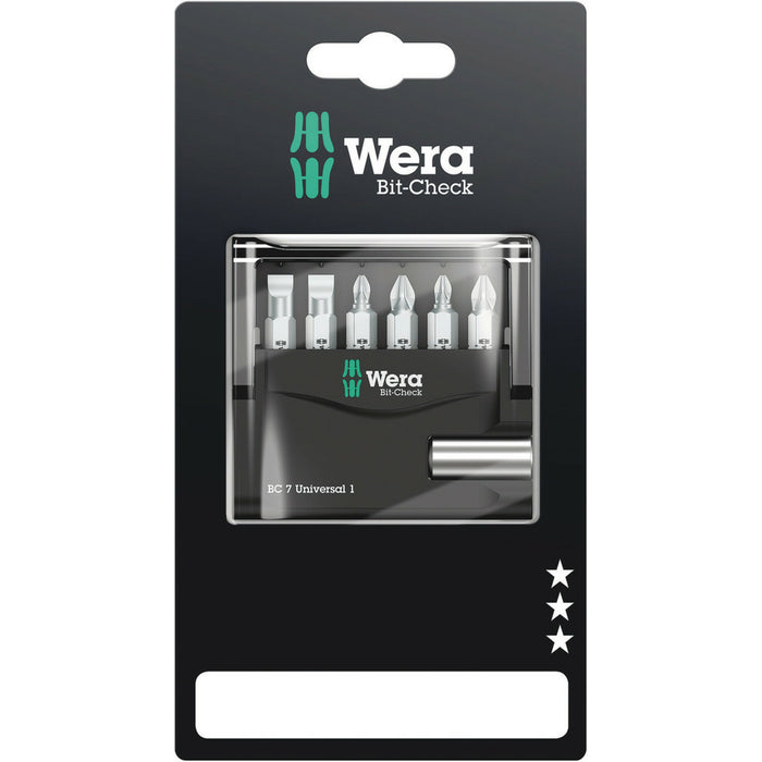 Wera Bit-Check 7 Universal 1 SB, 7 pieces