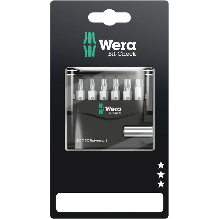 Wera Bit-Check 7 TX Universal 1 SB, 7 pieces
