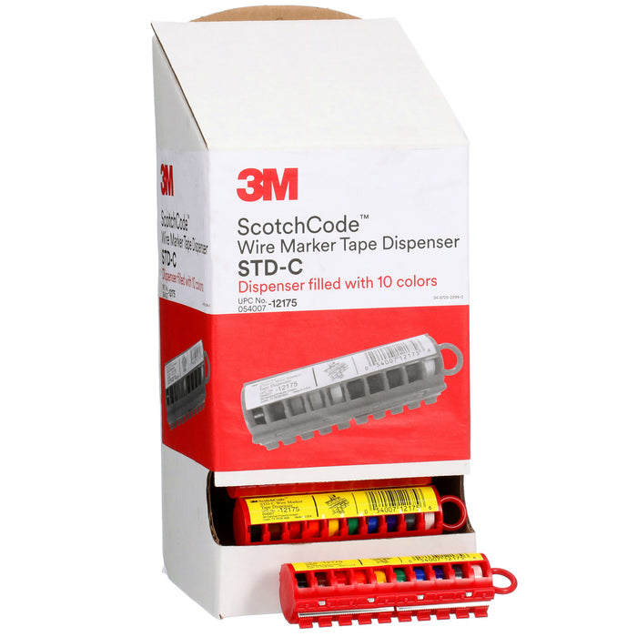 3M ScotchCode Wire Marker Tape Dispenser with Tape STD-C