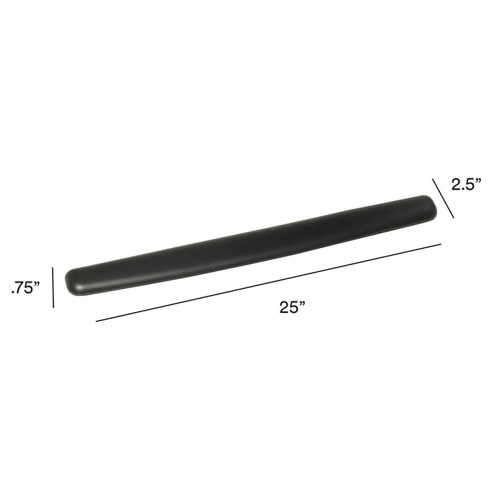 3M Gel Wrist Rest WR340LE, Extra Long for Keyboard and Mouse,Leatherette, Blk