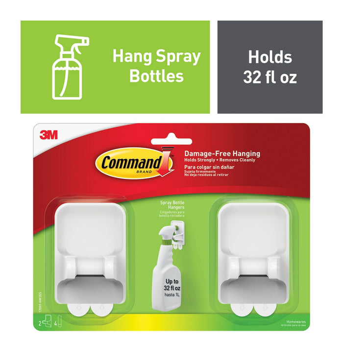 Command Spray Bottle Hangers 17009-HW2ES, 2 pack