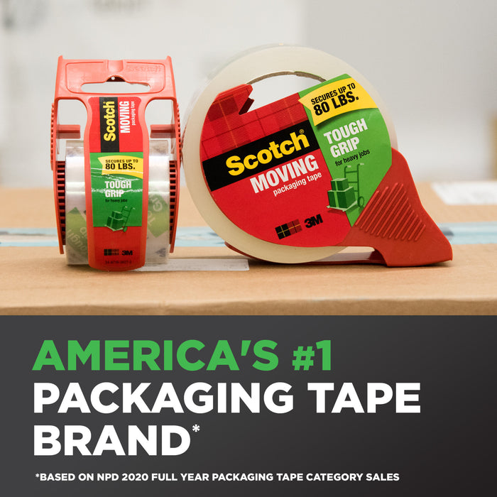 Scotch® Tough Grip Moving Packaging Tape, 3500-6-ESF, 1.88 in x 54.6 yd