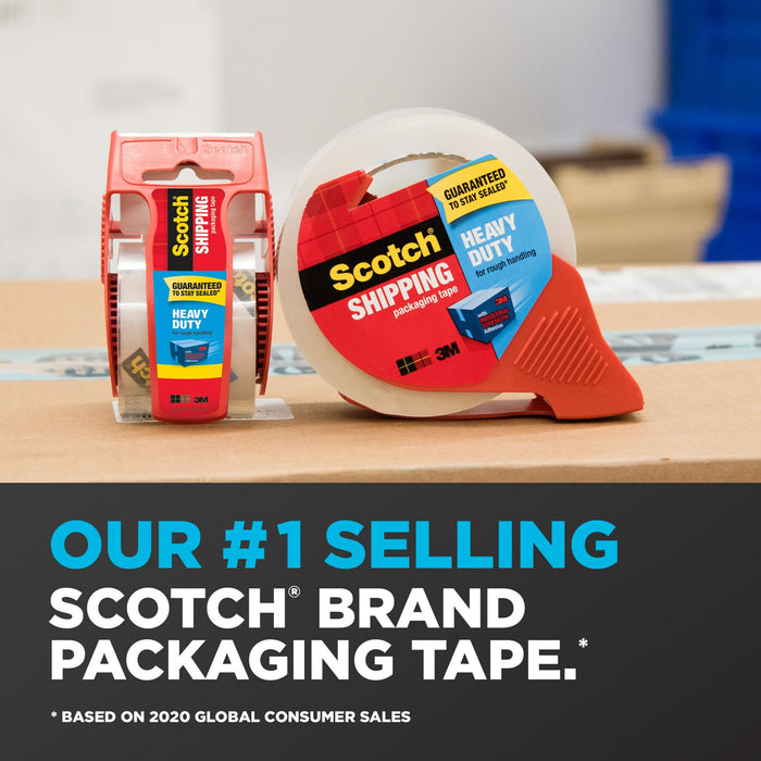Scotch® Heavy Duty Shipping Packaging Tape 3850-21RD-3WC, 1.88 in x 54.6 yd