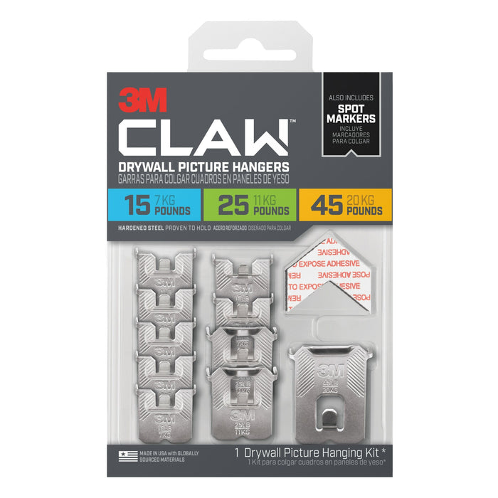 3M CLAW Drywall Picture Hanger Variety Pack with Spot Markers 3PHKITM-10ES