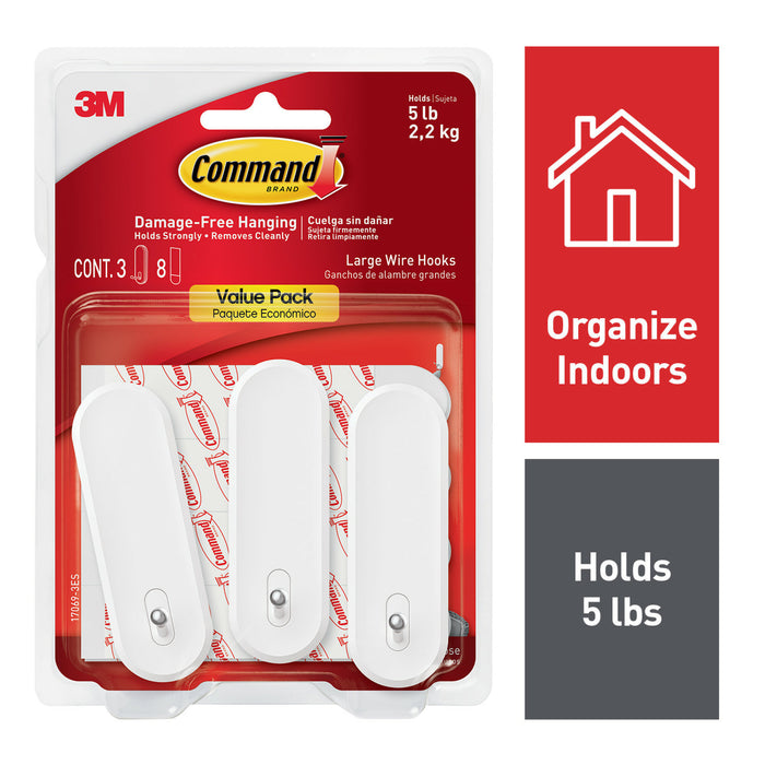 Command Large Wire Hook 3pk 17069-3ES