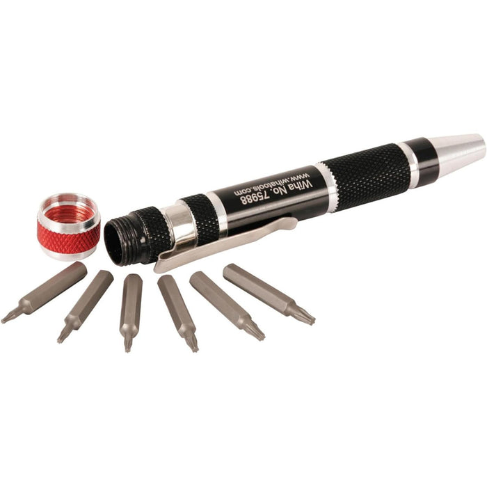 Wiha 75985 7 Piece TORX Pen Handle Storage Micro Bit Set