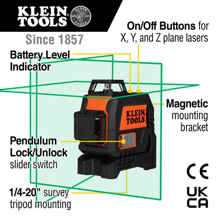 Klein Tools 93CPLG Compact Green Planer Laser Level
