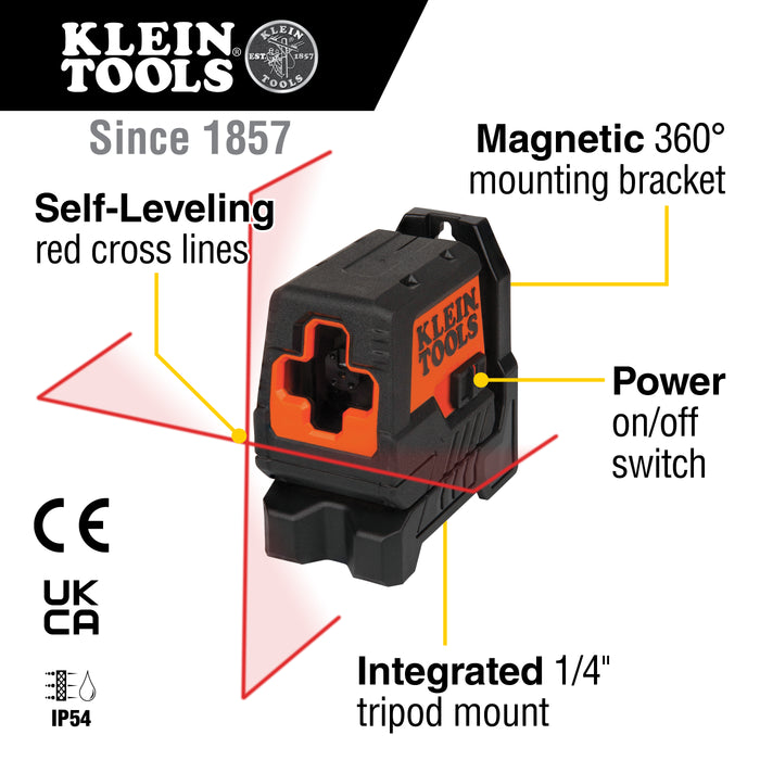 Klein Tools 93MCLS Red Mini Cross-Line Laser Level