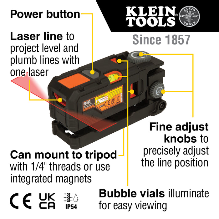 Klein Tools 93PTL Red Pocket Laser Level