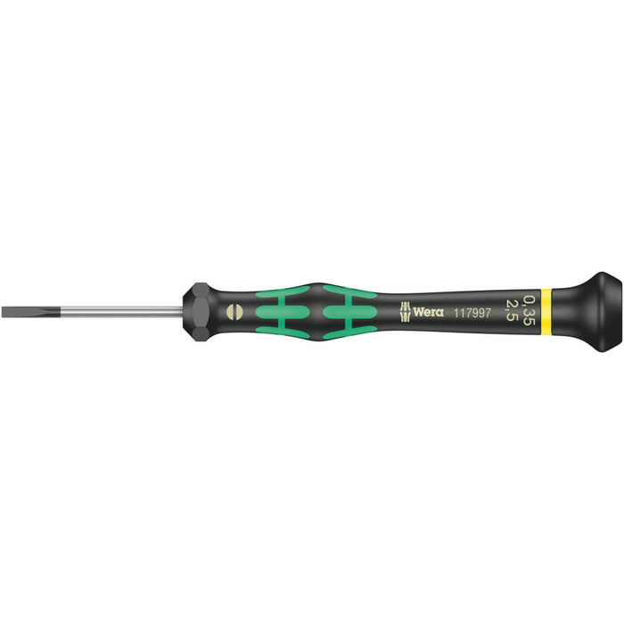 Wera 2035 Screwdriver for slotted screws for electronic applications, 0.16 x 0.8 x 40 mm