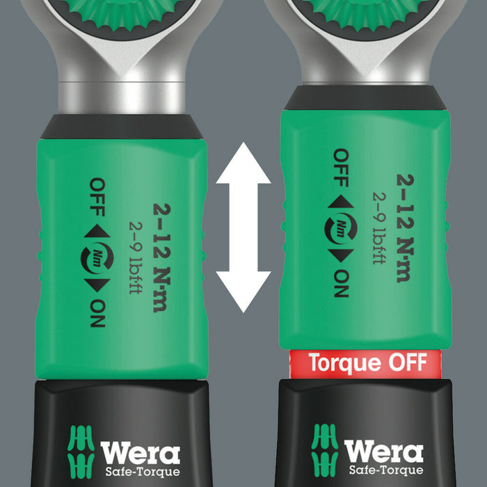 Wera Safe-Torque A 2 torque wrench with 1/4" hexagon drive, 2-12 Nm, 2-12 Nm