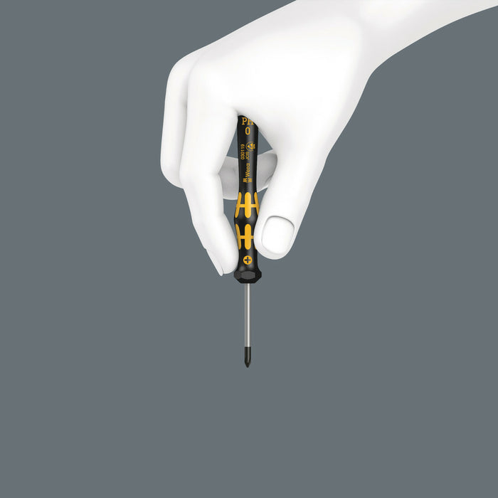 Wera 1578 A ESD Kraftform Micro screwdriver for slotted screws, 0.40 x 2.5 x 80 mm
