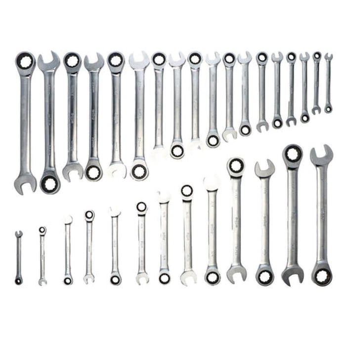 Wiha 30392 31 Piece Ratcheting Wrench Tray Set - SAE and Metric