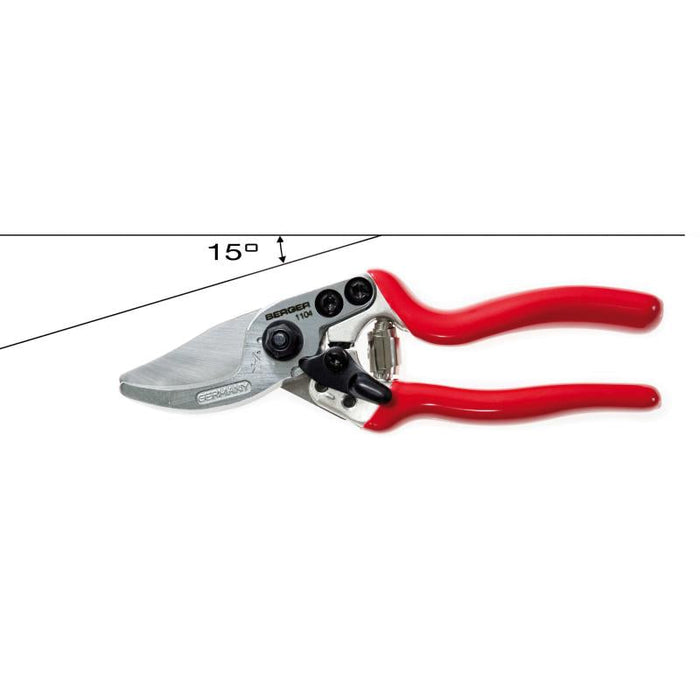 Berger Tools 1104 Pruning Hand Shear, Alu-Line, Small Hands, 15° Angled