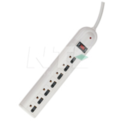 NTE Electronics EMF-67 SURGE PROTECTOR 7 OUTLET W/ SAFETY COVERS 6 FOOT CORD