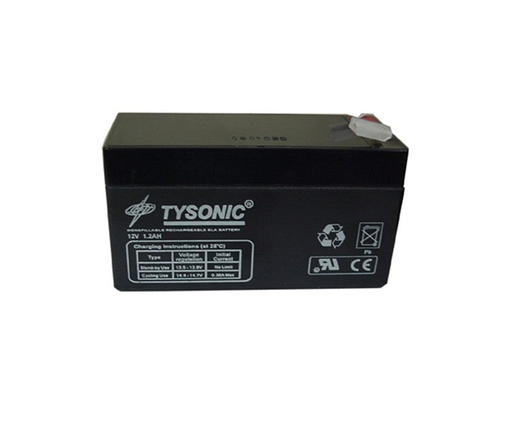Tysonic TY-12-1.2 12V 1.2AH Sealed Lead Acid Battery