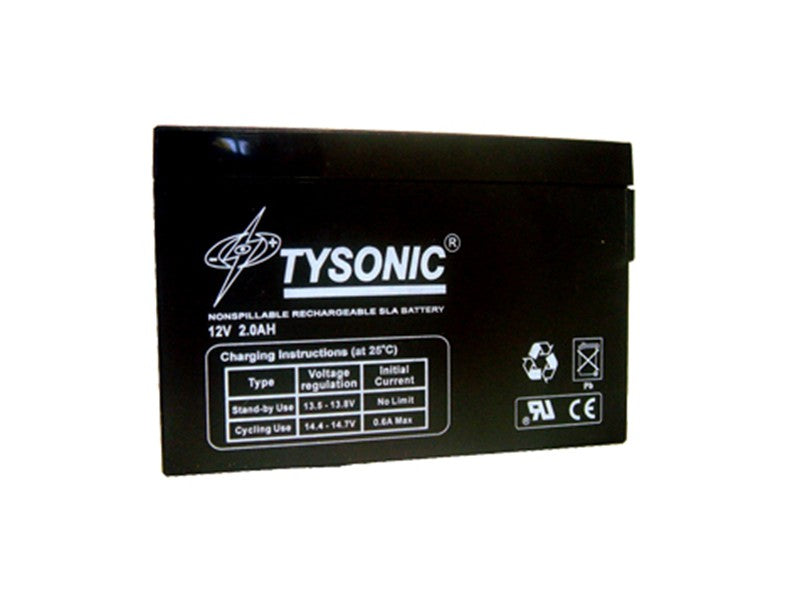 Tysonic TY-12-2SLM 12V 2.0AH Sealed Lead Acid Battery