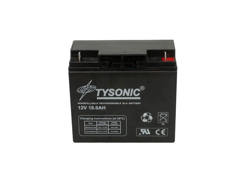 Tysonic TY-12-18 12V 18AH Sealed Lead Acid Battery