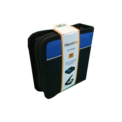 XtremPro CD DVD VCD Blue-Ray Nylon Zipper Wallet Case 40 Capacity 11093