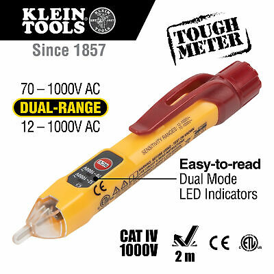 Klein Tools NCVT2P Dual Range Non-Contact Voltage Tester 12 - 1000V AC