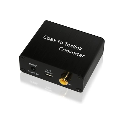 Bytecc 65039 Coaxial to Toslink Digital Audio Converter
