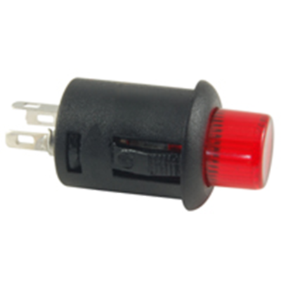 NTE Electronics 54-703-R SWITCH PUSH BUTTON SPST 3A 125VAC RED 6A 14VDC