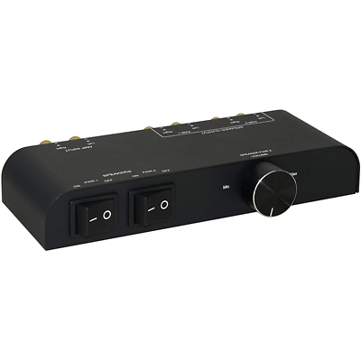 Bytecc 61052 2 or 4 Way Speaker Switch, Stereo Speaker Selector