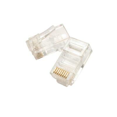 Pro'sKit 788-FX15 8P8C Solid Wire Flat Cable Modular Plugs, Gold Flash.