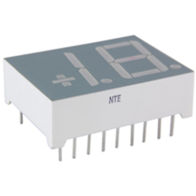 NTE Electronics NTE3077 LED Display Red 0.560 Inch Seven Segment 1-digit Plus