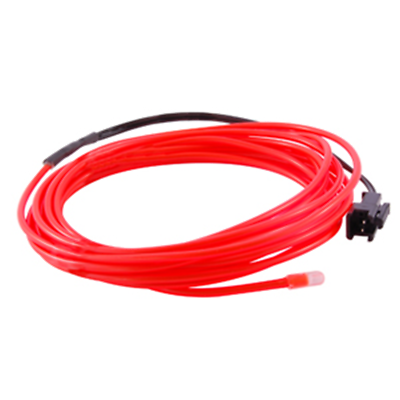 NTE Electronics 69-ELW2.3-RD EL WIRE RED 2.3MM DIA 3M W/PRE-WIRED CONNECTOR