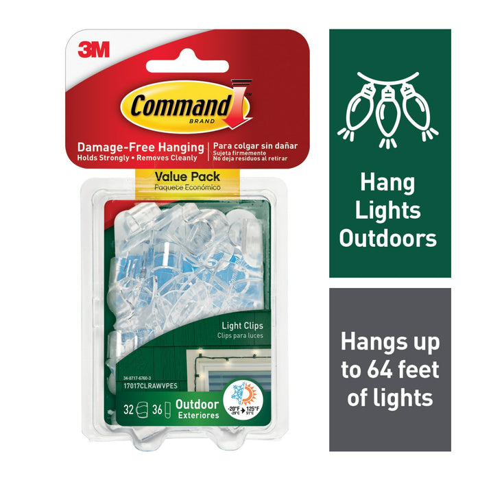 Command Outdoor Light Clips Value Pack 17017CLRAWVPES