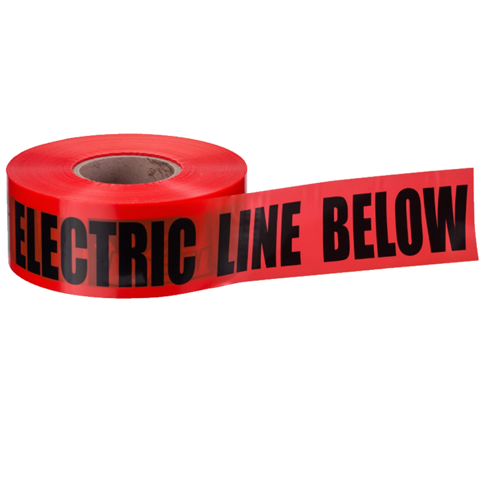 Ideal 42-151 Underground "Caution Buried Electric Line" Tape, Red 6"x1000'