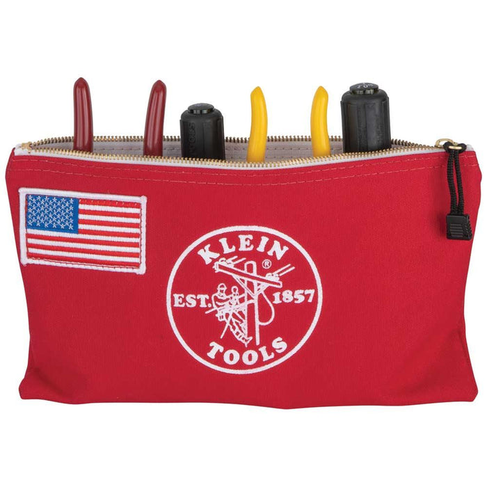 Klein Tools 55777RWB American Legacy Zipper Bags, Canvas Tool Pouches, 2-Pack
