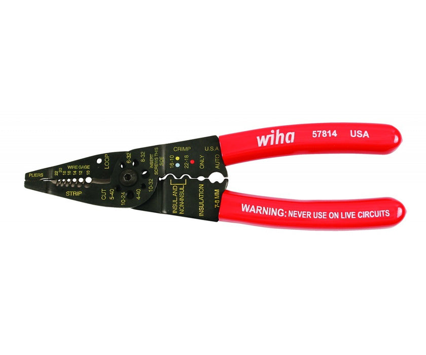 Wiha 57814 578 Combo Strippers Crimper Pliers AWG 10-22