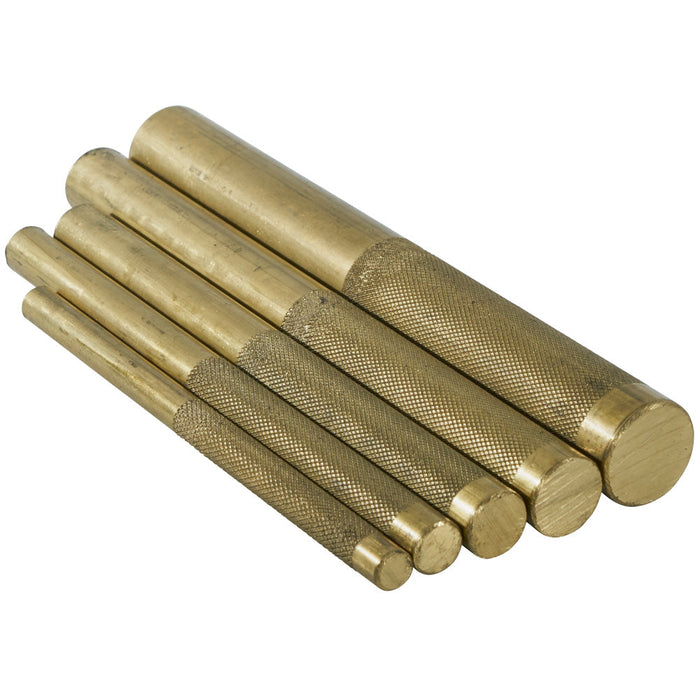 Klein Tools 4BPSET5 Brass Punches, 5 Piece Set