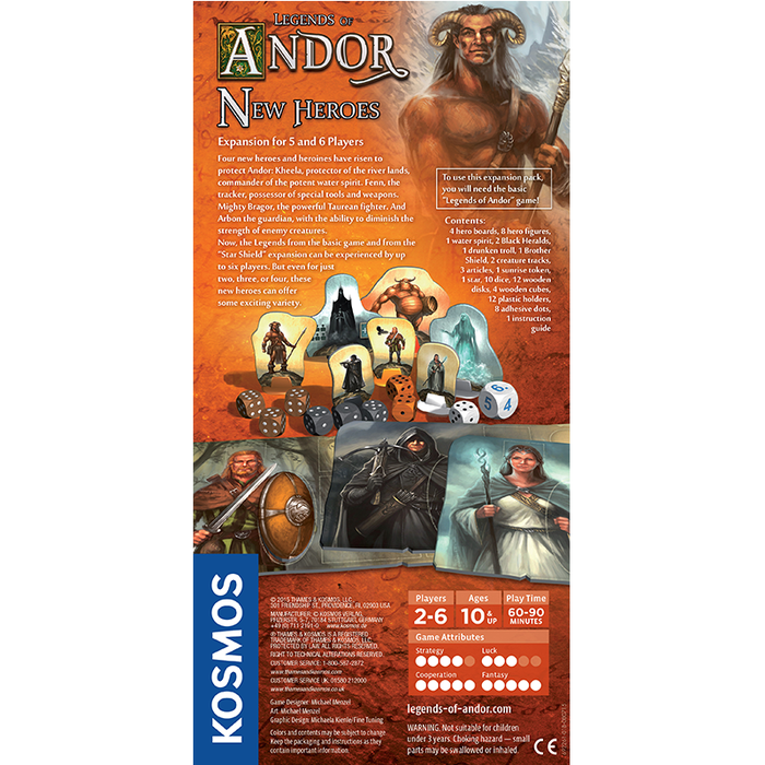 Thames and Kosmos 692261 Legends of Andor New Heroes 5 And 6 Player Expansion Board Game