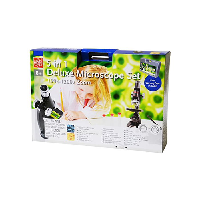 Elenco EDU-23703 5-in-1 100x-1200x Deluxe Microscope Kit