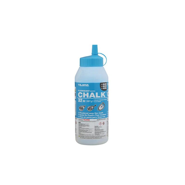 Tajima Tool PLC2-FB900 Micro Chalk Powdered Snap Line Chalk Fluorescent Blue 32oz