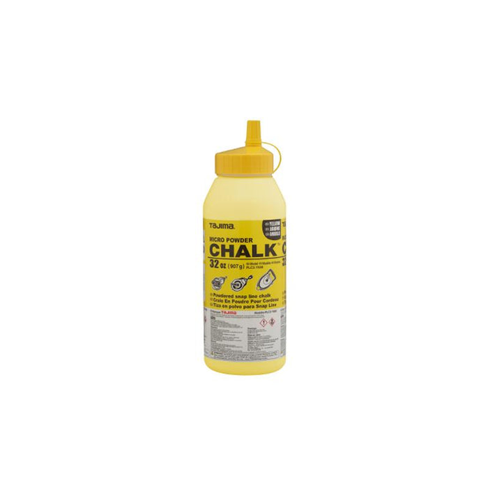 Tajima PLC2-Y900 Micro Chalk, ultra-fine chalk, yellow, easy-fill nozzle, 32 oz. / 907 g