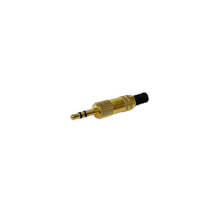 Velleman CA006 1/8" Stereo Plug with Strain Relief, Gold-Plated
