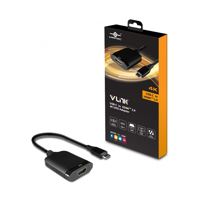 Vantec CB-CU300HD20 USB-C to HDMI 2.0 4K/60Hz UHD Active Adapter