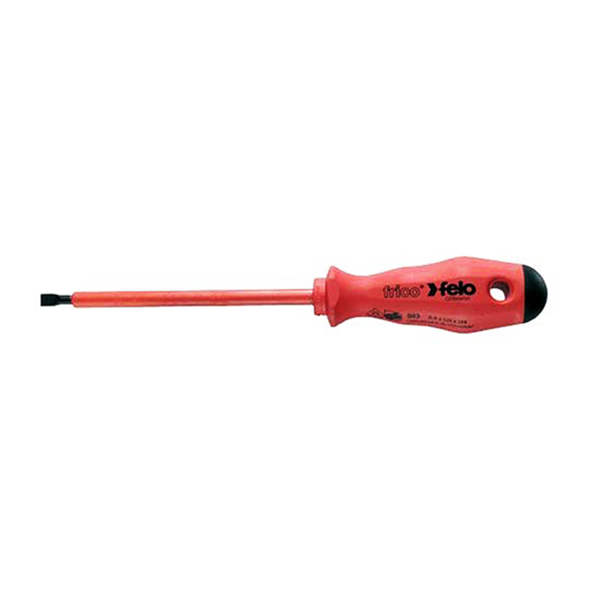 Felo 0715722117 1/4" x 6" Insulated Slotted Screwdriver