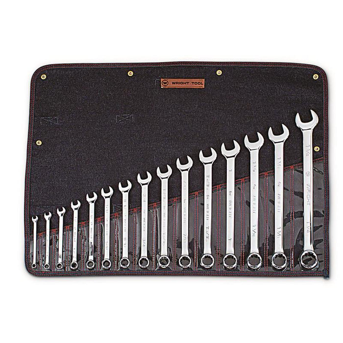 Wright Tool 915 12-Point Combination Wrench Set, 15-Piece