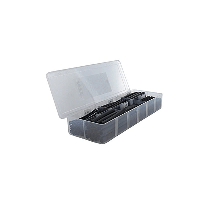 NTE Electronics HS-ASST-13 Dual Wall Heat Shrink Tubing Kit Black Assorted Dia. 4" Length 72 Pieces