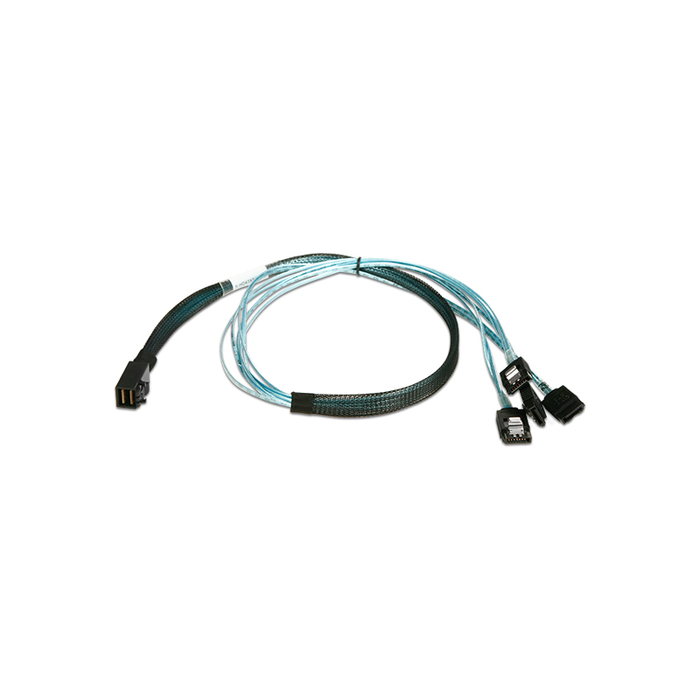 iStarUSA K-HD43XSAL-75 HD miniSAS SFF-8643 to 4x SATA Latch Forward Breakout 75 cm Cable