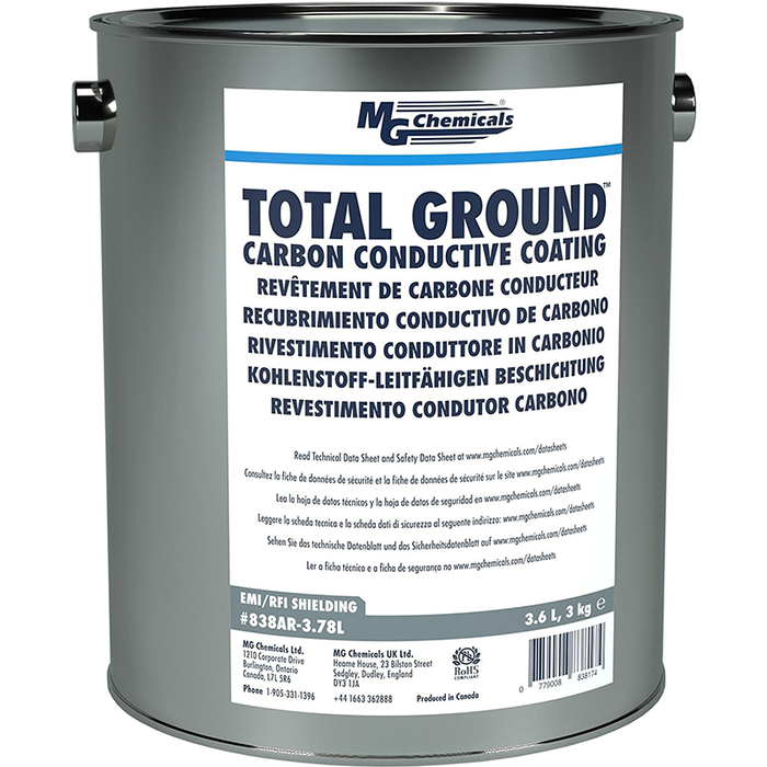 Mg Chemicals 838AR-3.78L Total Ground Carbon Conductive Coating, 3.6L Plastic Can