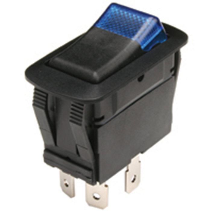 NTE Electronics 54-235W Waterproof Miniature Illuminated Rocker Switch