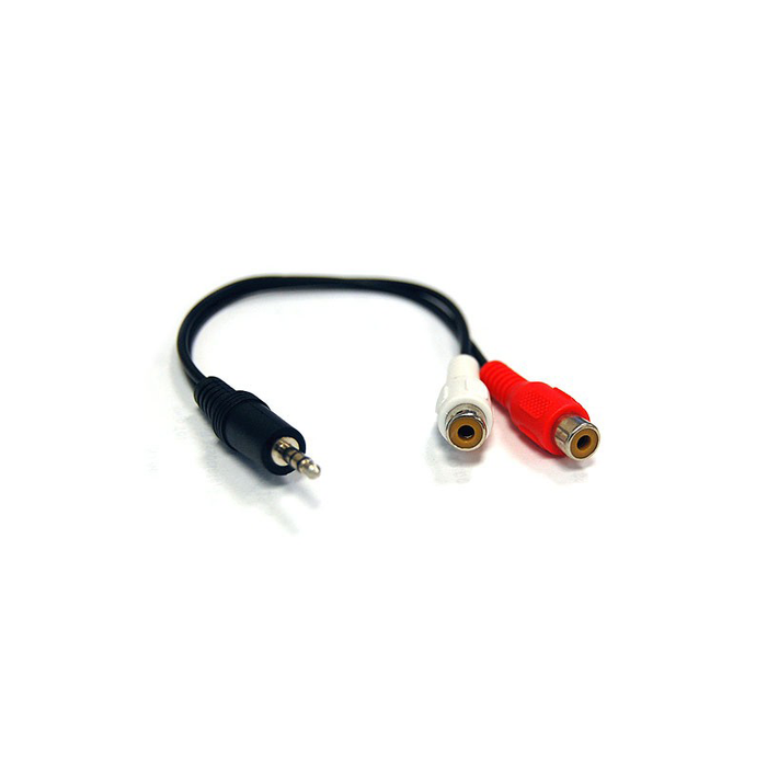 Bytecc S352A 3.5mm STEREO Male to 2RCA Female, 6"