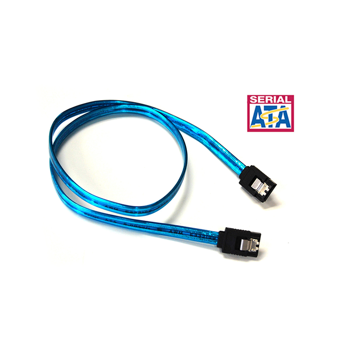 Bytec SATA-336UVB UV Blue Serial ATA III 6Gbps Cable w/Locking Latch